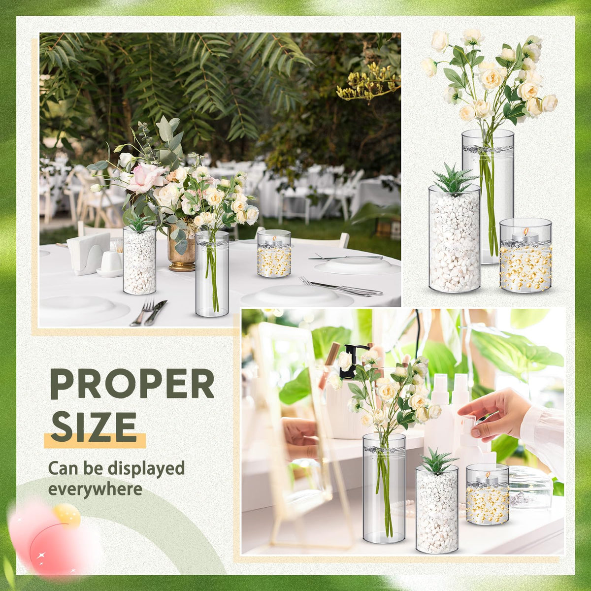 Nuogo dishwasher-safe vases simplify cleanup after events and parties.
