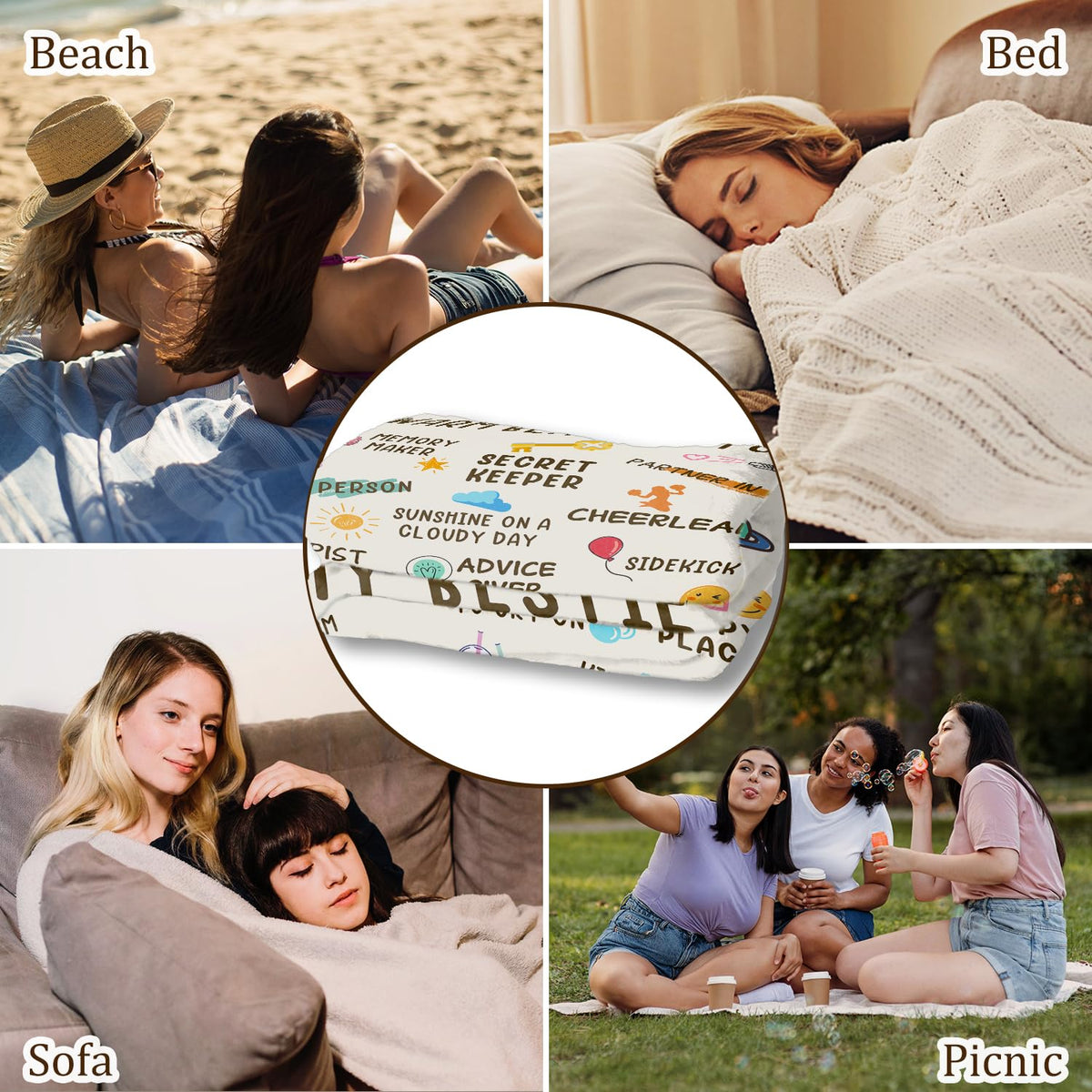 Nuowagify best-friend blanket machine washable for easy care