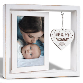 Nuowagify rotating frame 4x6 showcases memories with 360-degree viewing capability