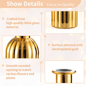 NUPTIO gift-worthy bud vases gold ideal for gifting occasions.