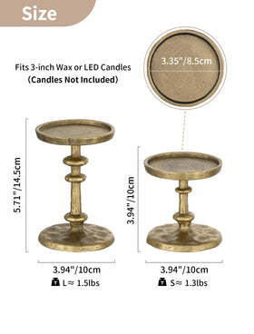 NUPTIO Gold Candle Holders arrive ready to use straight from box