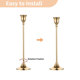 Nuptio height-variety candlesticks create layered visual interest.