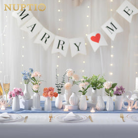 NUPTIO narrow-neck ceramic vase close-up ideal for slender stems.