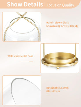 NUPTIO table-top lantern with gold brass sheen for indoor charm.