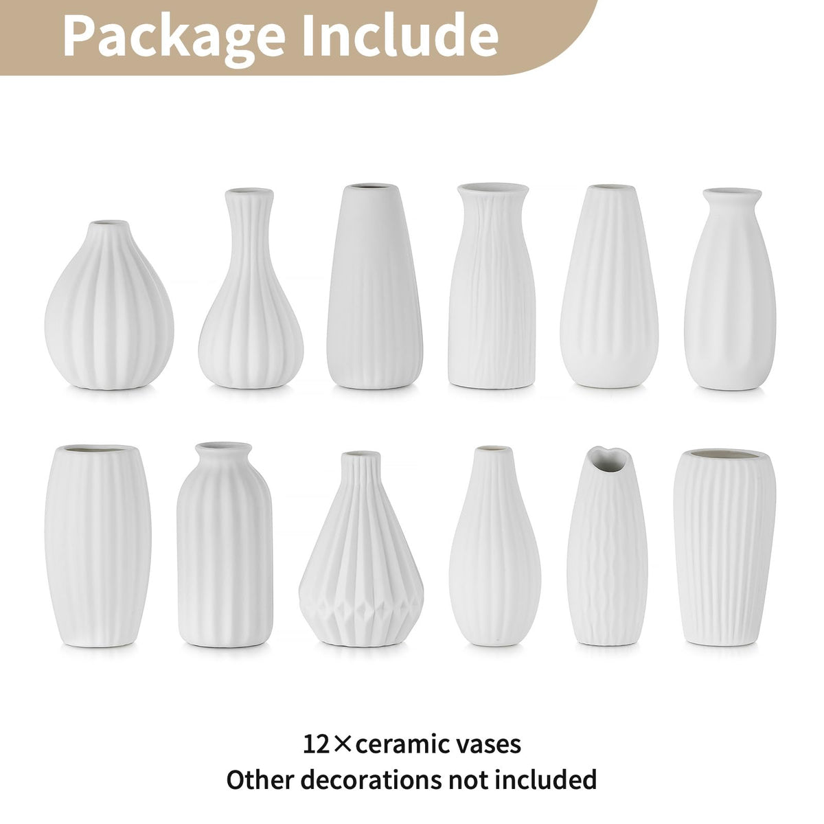NUPTIO bulk white vases enable cohesive styling for events.