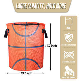 Nutainla foldable laundry basket stands upright, saving space when not in use