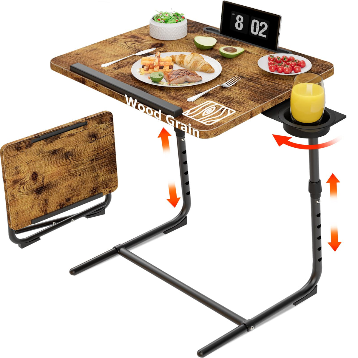 NUTIKAS folding TV tray assembly shows sturdy joints for stable use.