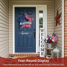 Nutikas patriotic wreath for indoor or sheltered outdoor display