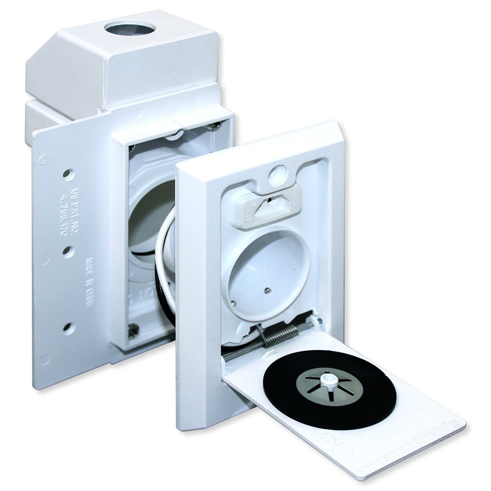 Nutone CI358 direct connect inlet, white, streamlines central vacuum hookups