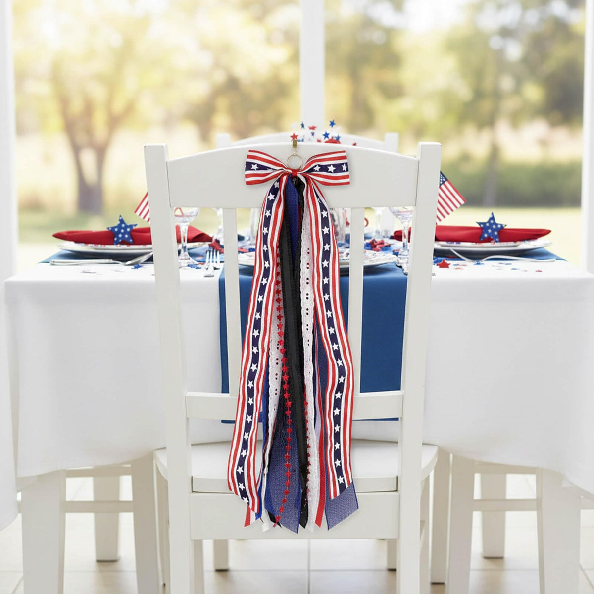 NUVCELKA outdoor wreath display demonstrates weather-resistant bow in outdoor setting