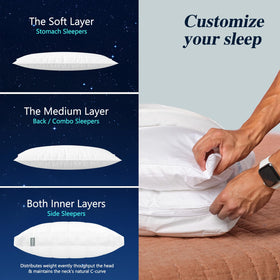 Nuzzle pillow in bed demonstrates side-sleeper neck alignment.
