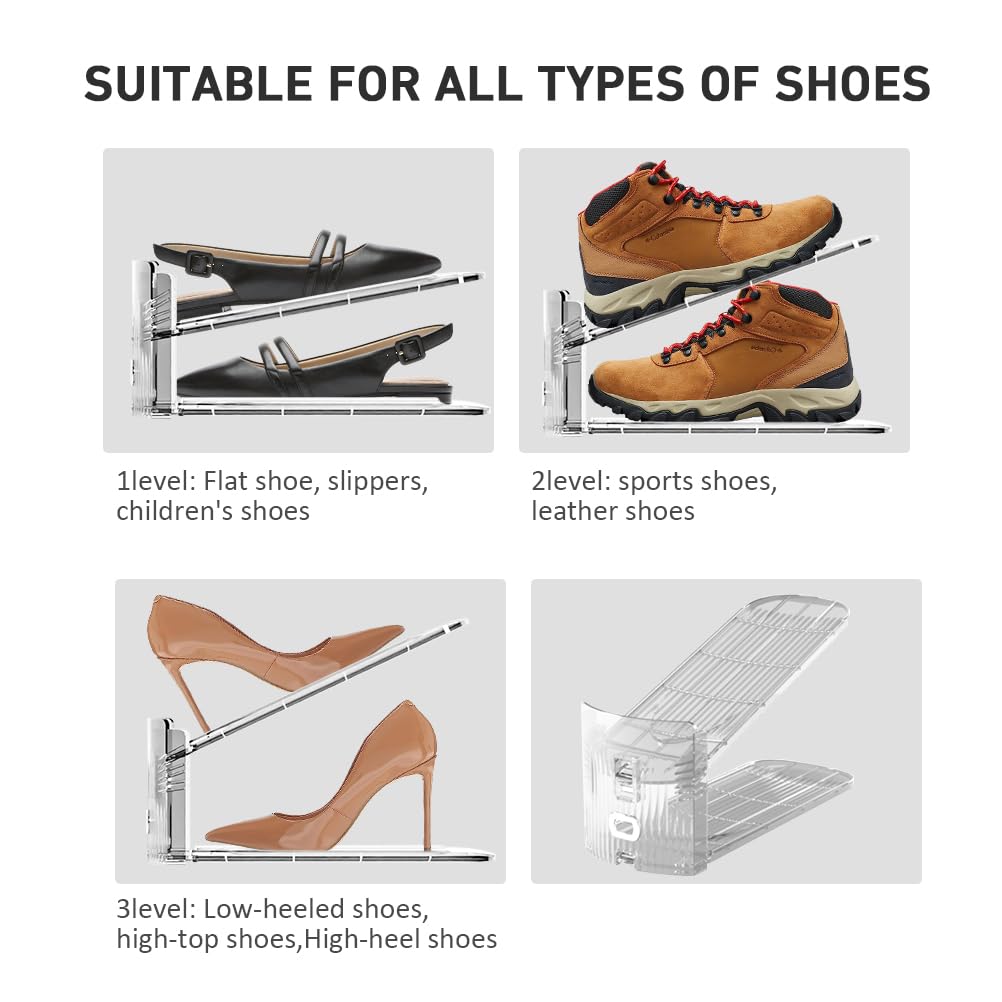 NVGSN anti-slip baffle design keeps heels secure in the shoe slot.