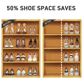 NVGSN double-layer shoe slot design increases storage by fitting two pairs in one space.