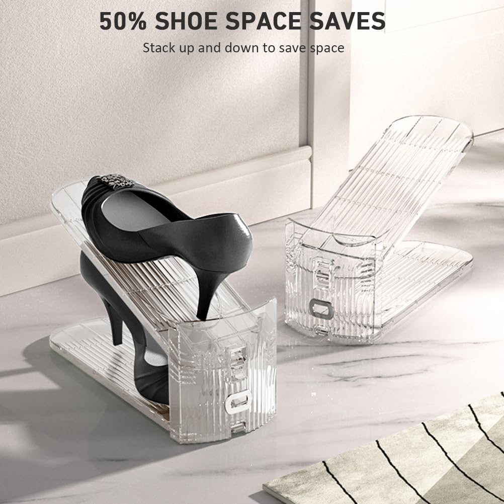NVGSN PET material shoe slot organizer highlights durability and load capacity.