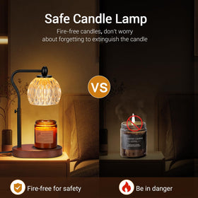 Retro design of the NVRGIUP Candle Lamp enhances home decor.