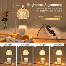 NVRGIUP Candle Warmer Lamp timer function for safe, timed operation without flames.