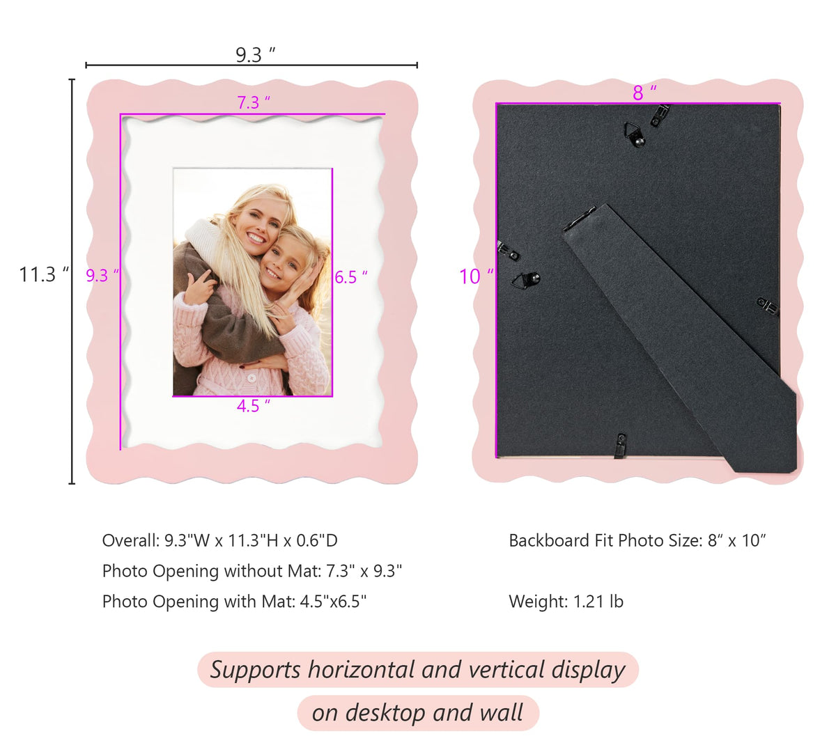 NWDCLF backboard with hanging hooks simplifies wall mounting.