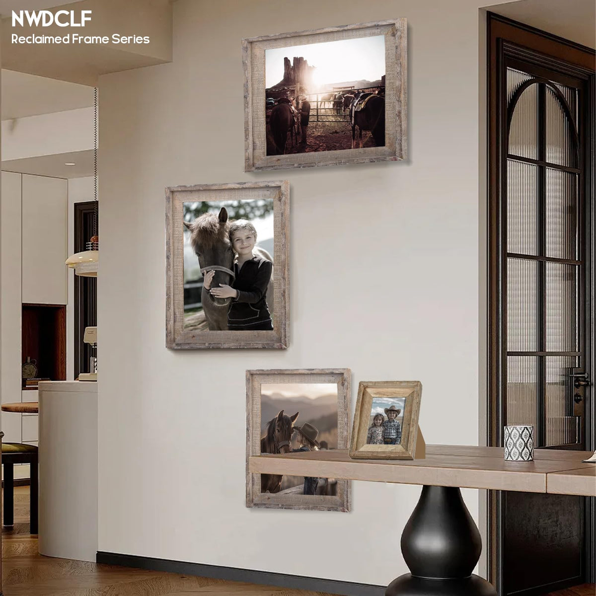 NWDCLF distressed finish suits farmhouse and cabin interiors beautifully.