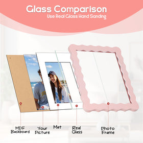 NWDCLF wavy-edge frame design adds playful style to photos.