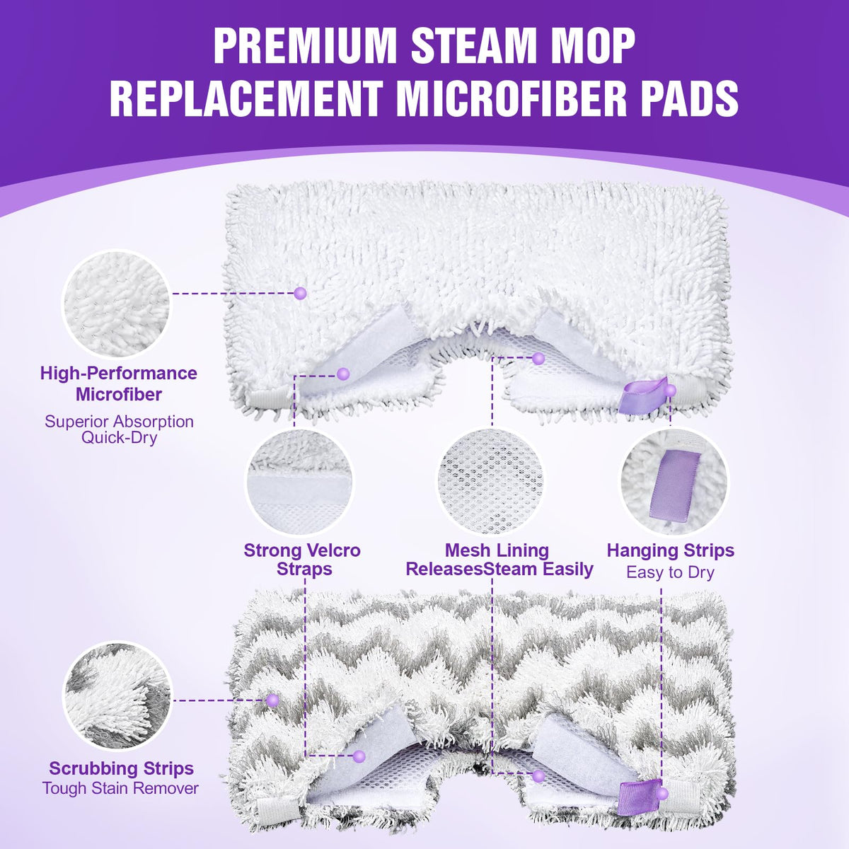 NXPPYY thick nap pad microfiber for high absorbency and easier stain removal.