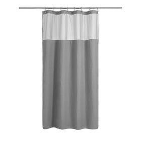 N&Y HOME 48in waffle weave shower curtain with liner and hooks for a hotel-style bath.