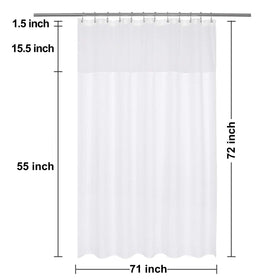 N&Y HOME 71x72 inch size fits standard bath configurations