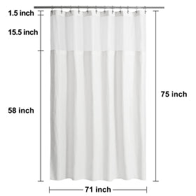 N&Y HOME heavyweight outer curtain creates a spa-like shower ambiance.