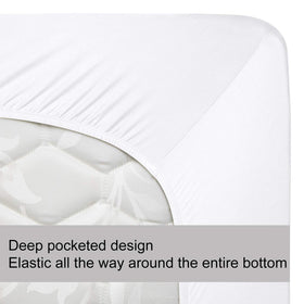 N&amp;Y HOME king-depth up to 13 inches compatible fitted sheet on bed
