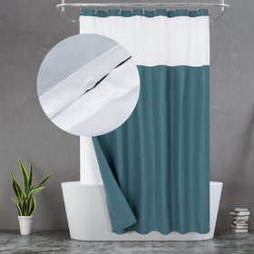 N&Y HOME 71x72 inch shower curtain fits standard tubs.