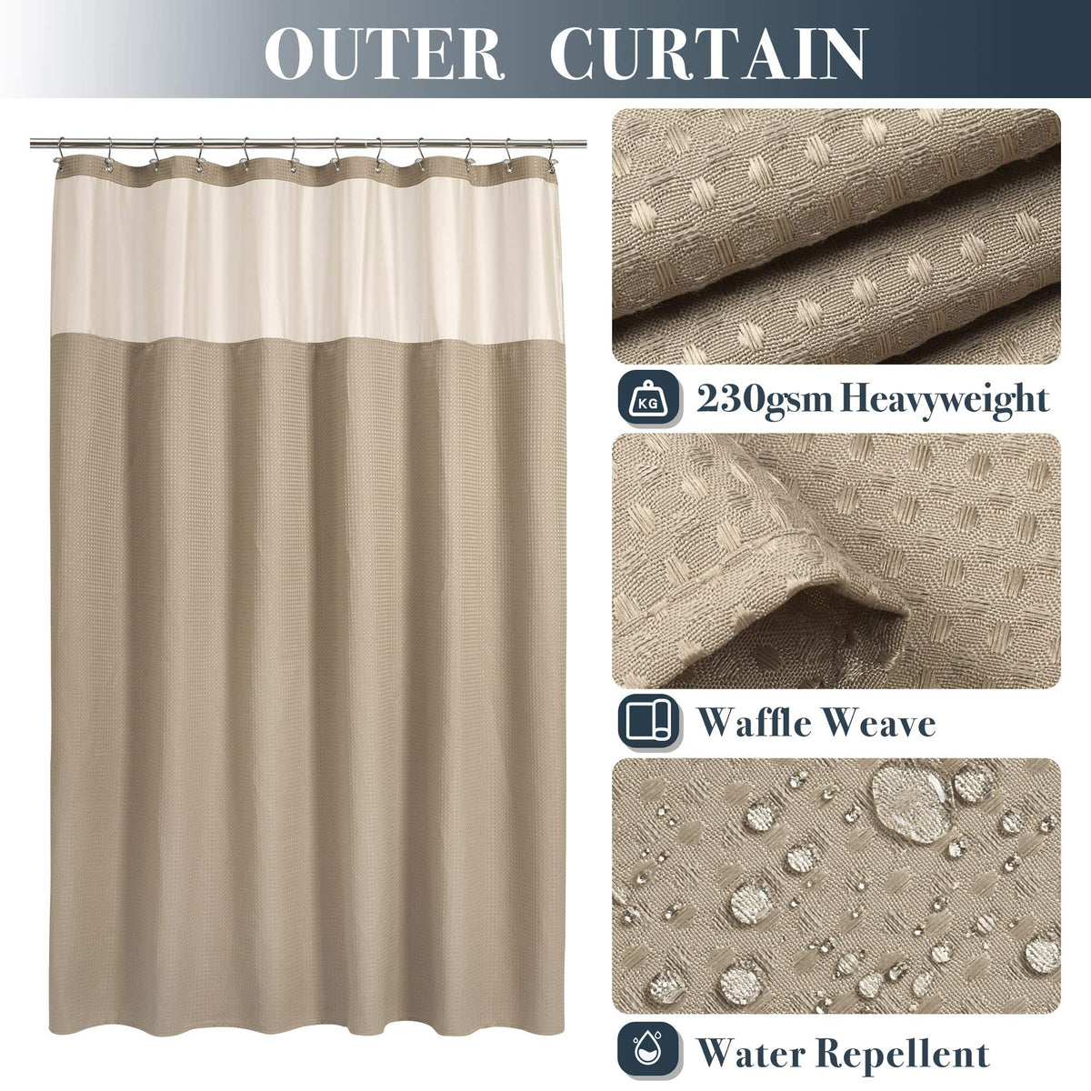 N&Y HOME snap-in fabric liner for easy removal and cleaning
