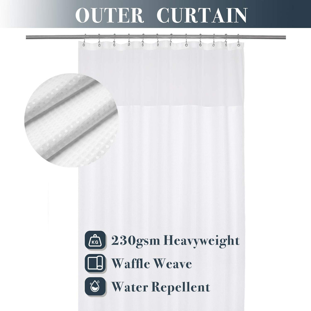 N&Y HOME snap-in liner with magnets secures setup and reduces splashes.