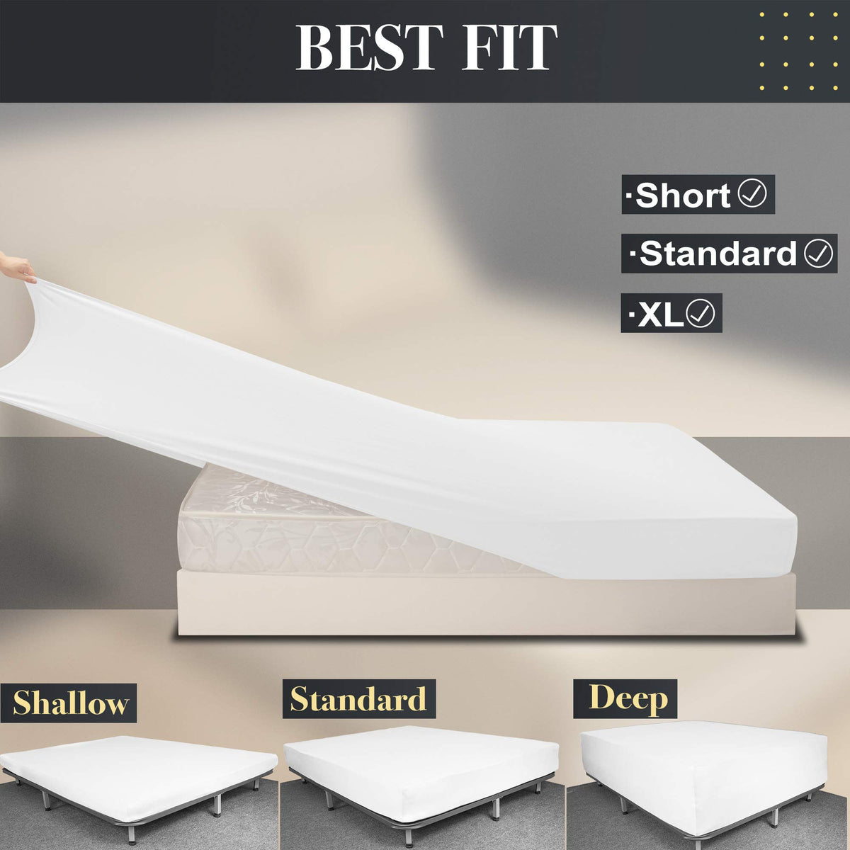 N&amp;Y HOME stay-put corners on king fitted sheet during movement