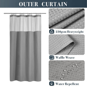 N&Y HOME waffle weave texture close-up highlights premium, quick-dry fabric.
