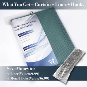 N&Y HOME water-repellent curtain and liner dry quickly after use.