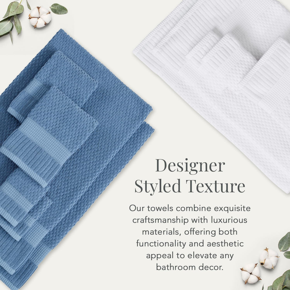 NY Loft OEKO-TEX certified towels signaling safe skin contact.