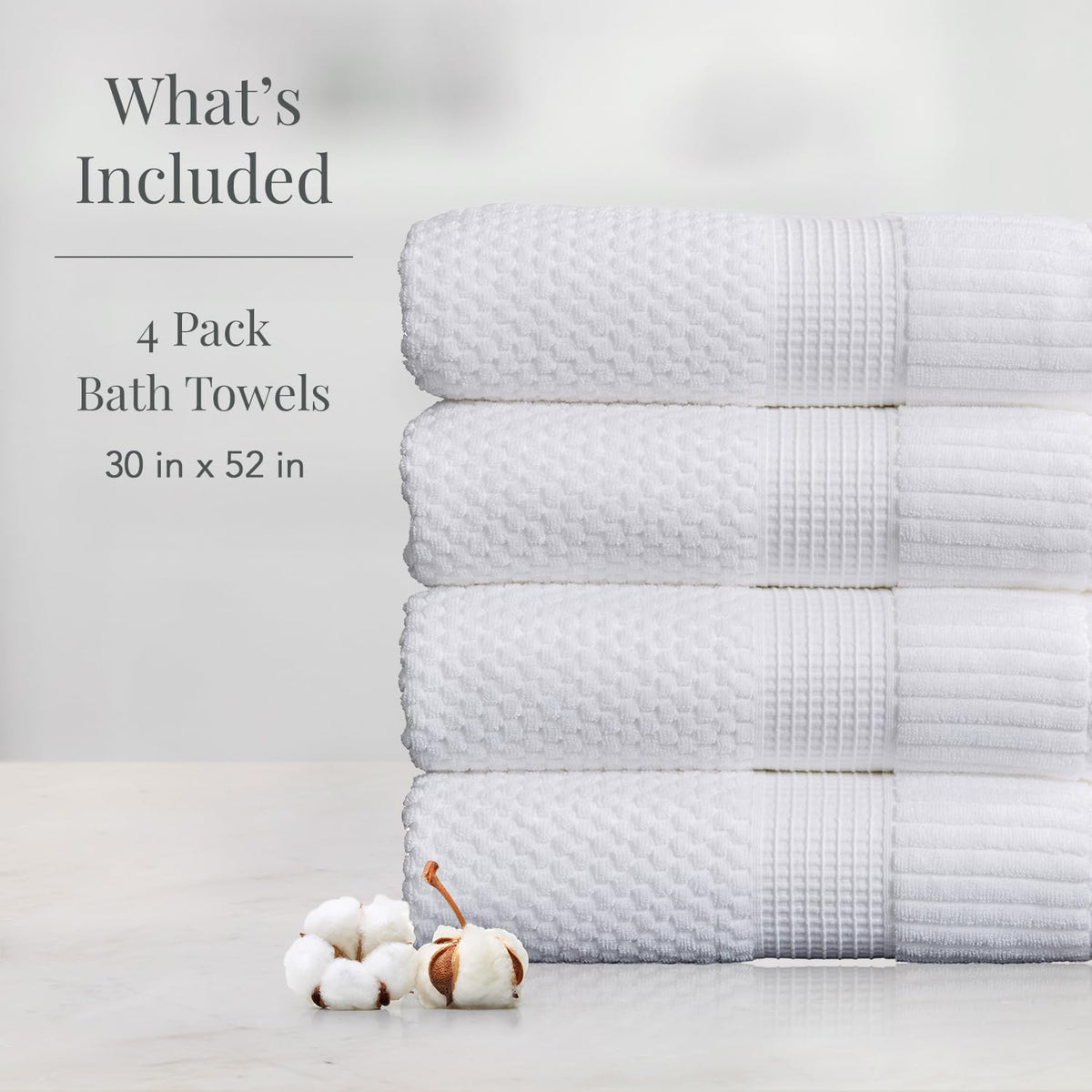Close-up of textured weave highlighting absorbency and soft hand feel of NY Loft towels.