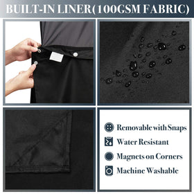 N&Y HOME detachable snap-on liner for quick cleaning and replacement.