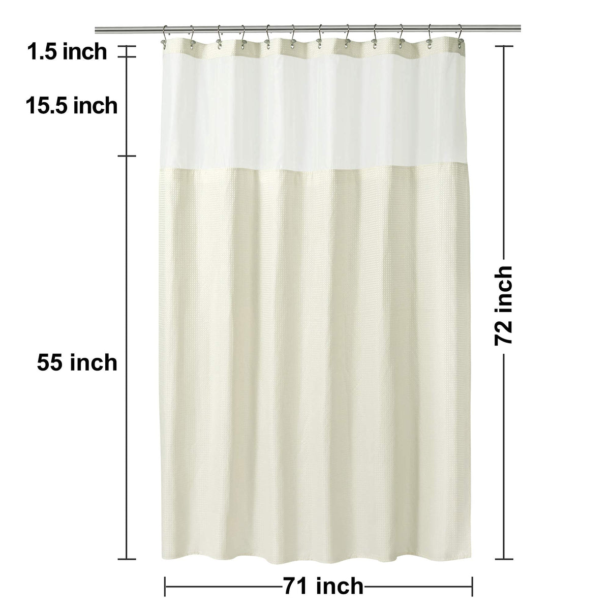 N&Y HOME heavy-weight outer curtain paired with liner for hotel-quality feel.