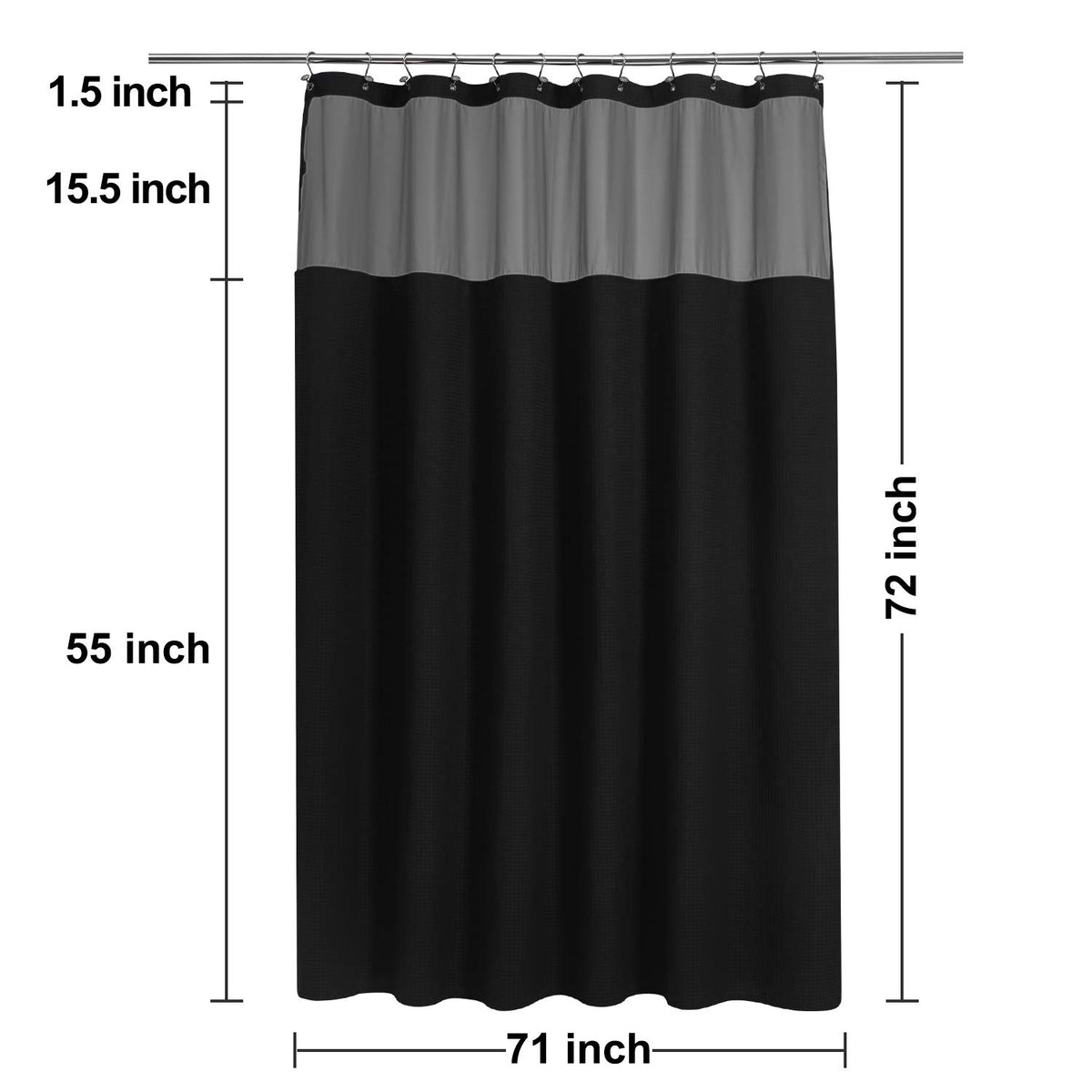 N&Y HOME water-repellent curtain helps water bead and dry quickly.