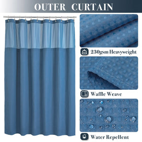 N&Y HOME shower curtain hooks set included for quick setup and stable hanging