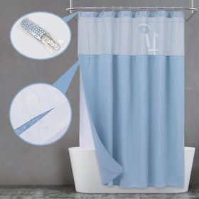 N&Y HOME 71x72 heavyweight curtain fits standard tubs and showers.