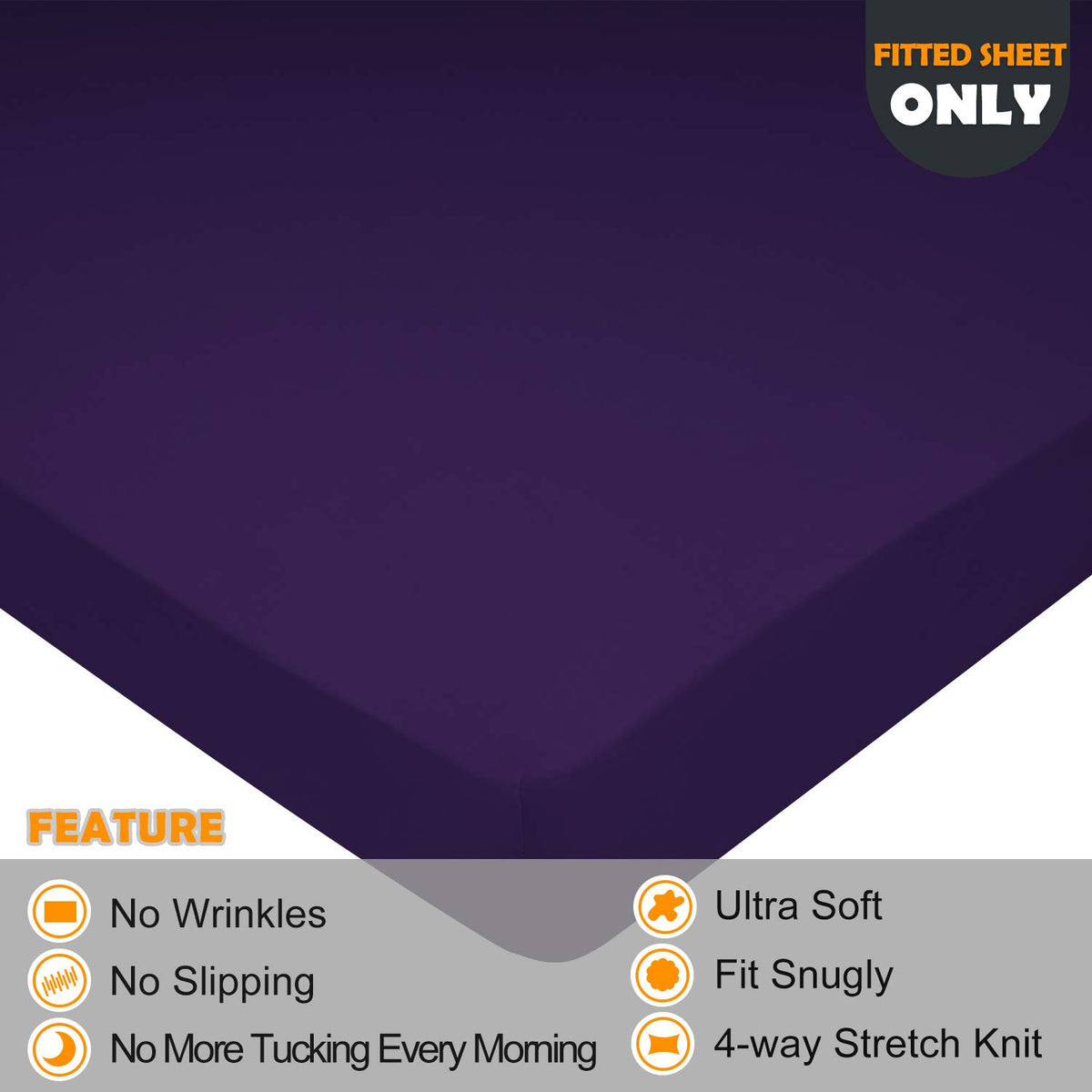 N&Y HOME corner elastic close-up highlights stay-in-place design for restless nights