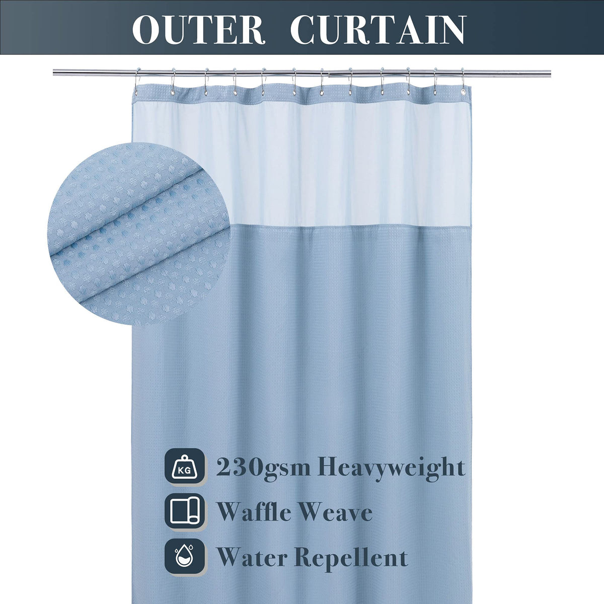 N&Y HOME detachable fabric liner snaps on for simple removal and washing.