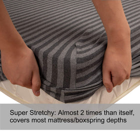 N&Y HOME king fitted sheet with 13-inch deep pocket keeps corners down