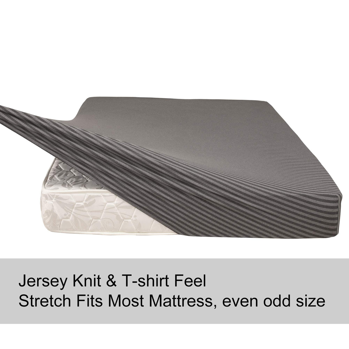 N&Y HOME king fitted sheet has non-slip bottom for secure fit