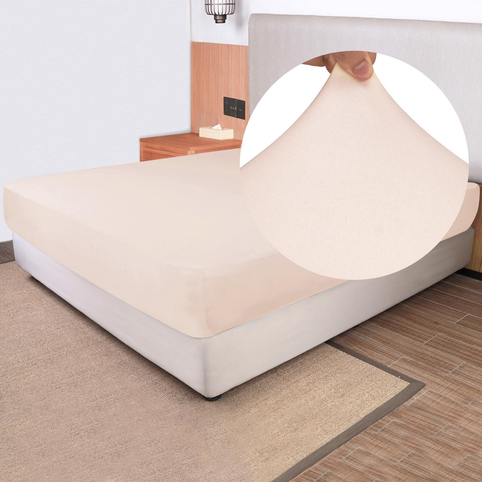 N&Y HOME king-size fitted sheet with 4-way stretch over-mattress for secure all-night fit