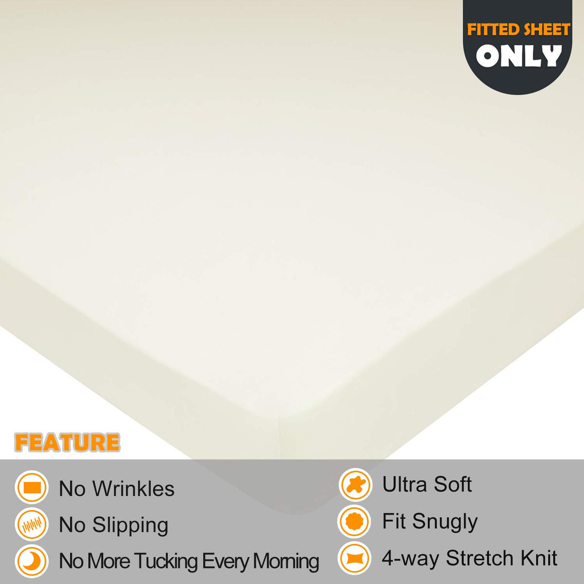 N&Y HOME king sheet features deep pockets to prevent corners from coming up