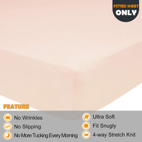 N&Y HOME fitted sheet with deep pockets and elastic around the bottom corners secured