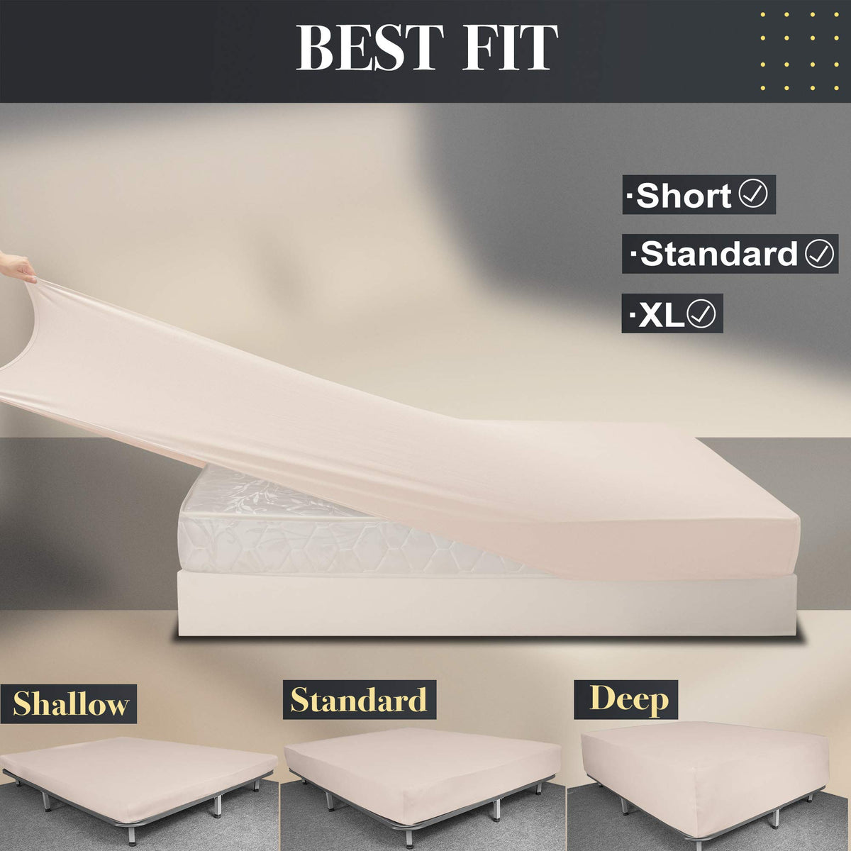 N&Y HOME soft jersey knit bottom layer feels like a T-shirt and stays cool