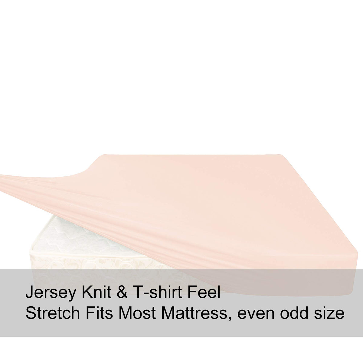 N&Y HOME jersey knit fitted sheet compatible with memory foam and adjustable beds
